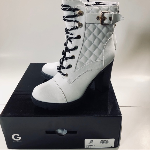 guess white combat boots